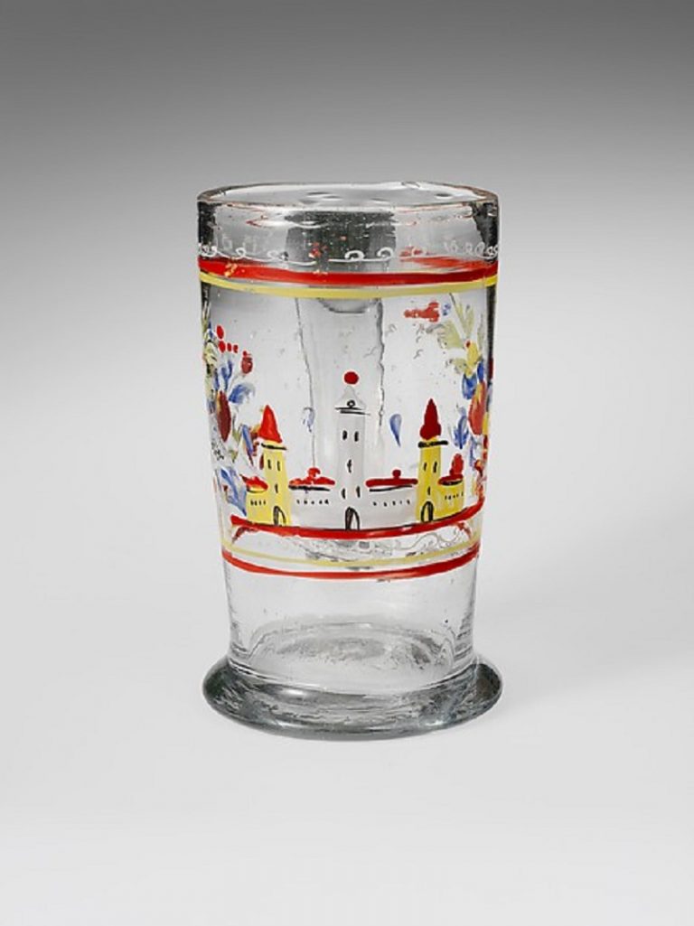 Bohemian Enameled Glass 1700s to 1800s Czech Glass